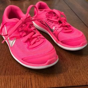 Girls Bright Pink  Nike Sneakers.  Size 13c